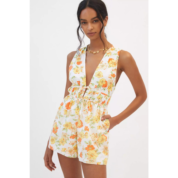 Anthropologie Pants - New Anthropologie Faithfull Tamary Playsuit $169 SIZE 4 Palermo Floral Print